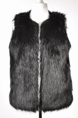 Black Faux Fur Gillet by FLORENCE & FRED