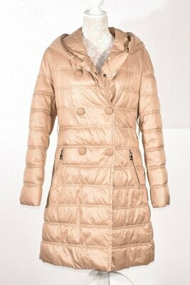 Gold / Beige Padded Puffer Coat by YI+