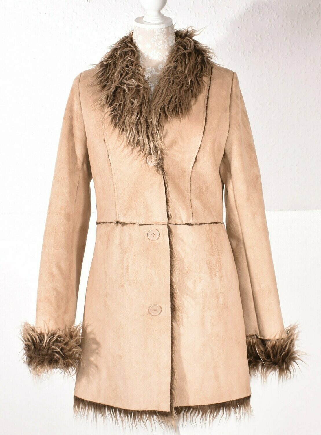 Vintage Faux Fur Lined Coat by GREENPOINT