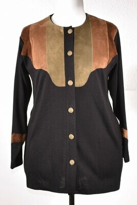 Black Long Sleeved Cardigan / Tunic Dress by POMPEI