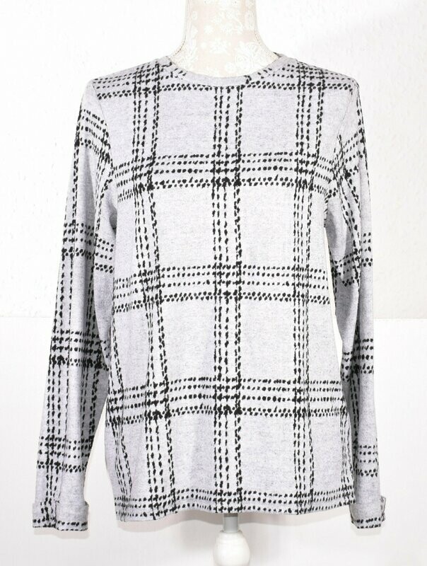 Light Grey & Black Checked Jumper by NEXT