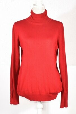 Cherry Red Polo Necked Jumper by DUNNES