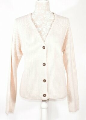 Ivory / Cream Buttoned Cardigan by FAT FACE