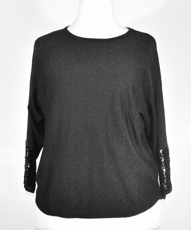 Black Metallic Top by J&S MILLENIUM