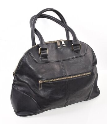 Black Faux Leather Bowling Bag by MONSOON