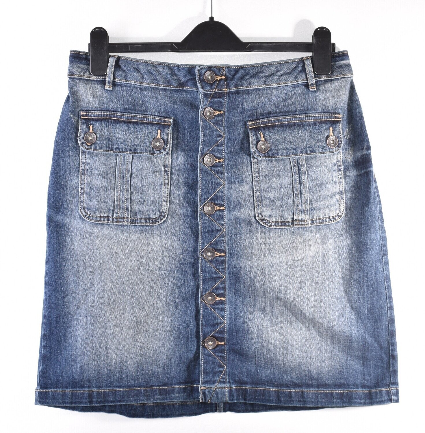 Distressed Blue Denim Skirt by M&S INDIGO