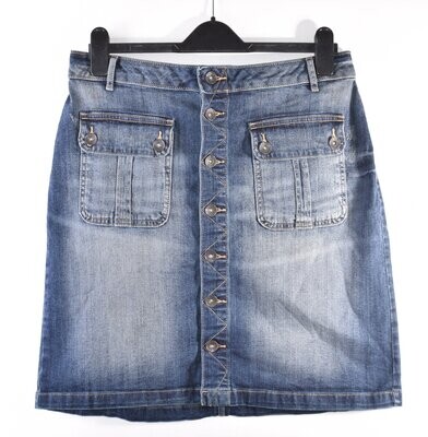 Distressed Blue Denim Skirt by M&S INDIGO