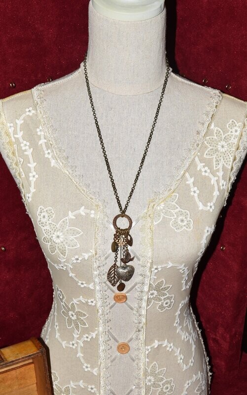Multi Charm Chatelaine Style Necklace
