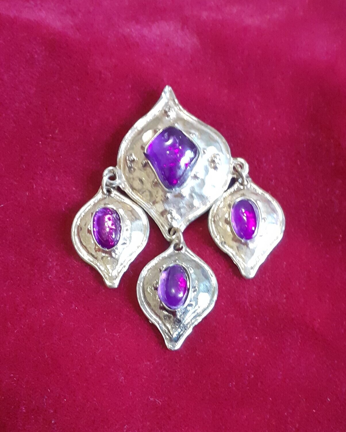 Three Drop Pendant Brooch
