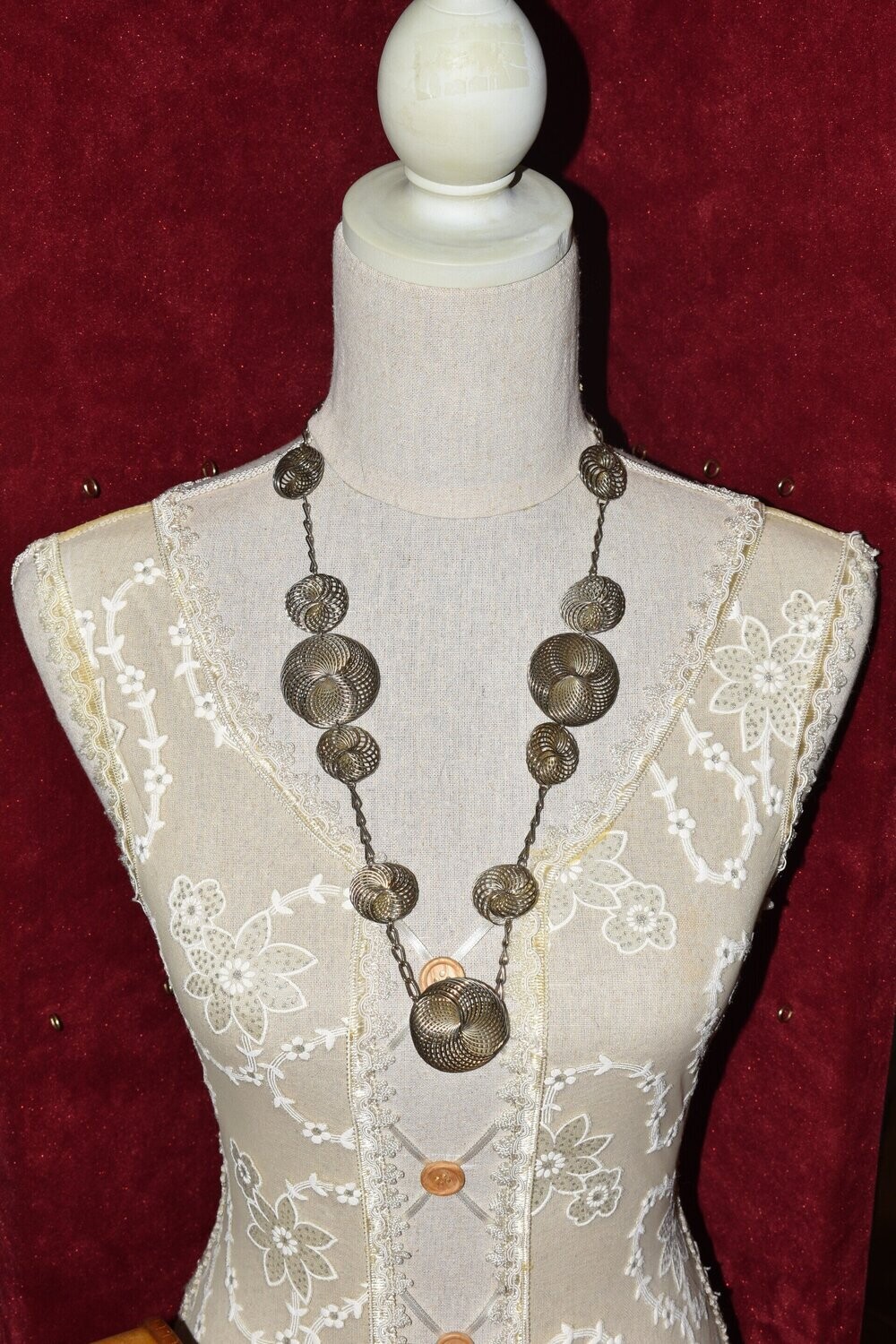 Futuristic Spiral Wire Necklace