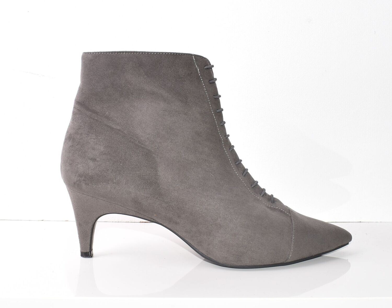 Grey Faux Suede Stiletto Ankle Boots by M&S