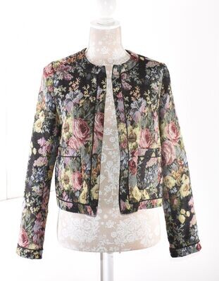 Floral Embroidered Collarless Jacket by ATMOSPHERE