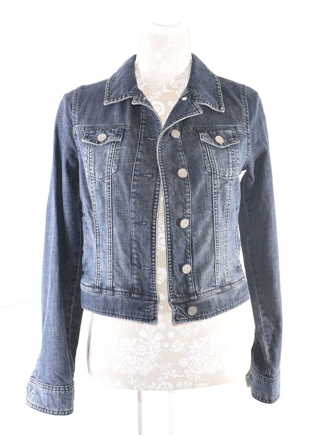 Stone Washed Short Denim Jacket by WHITE STUFF