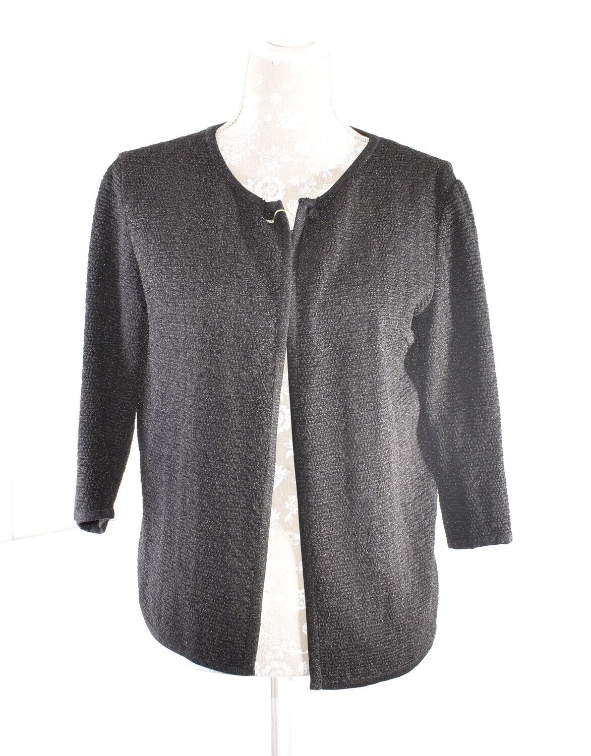 Vintage Black Silver Lurex Short Cardigan by SIMPSON OF PICCADILLY