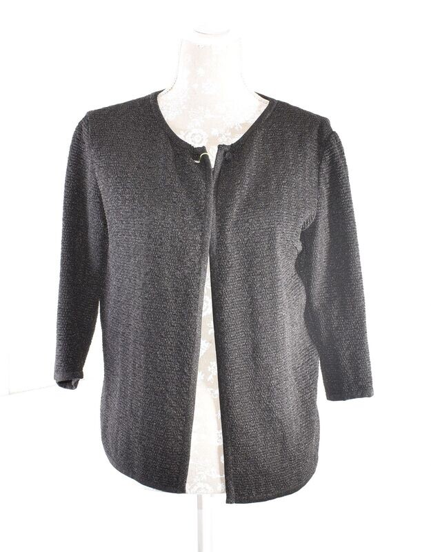 Vintage Black & Silver Lurex Short Cardigan  by SIMPSON OF PICCADILLY