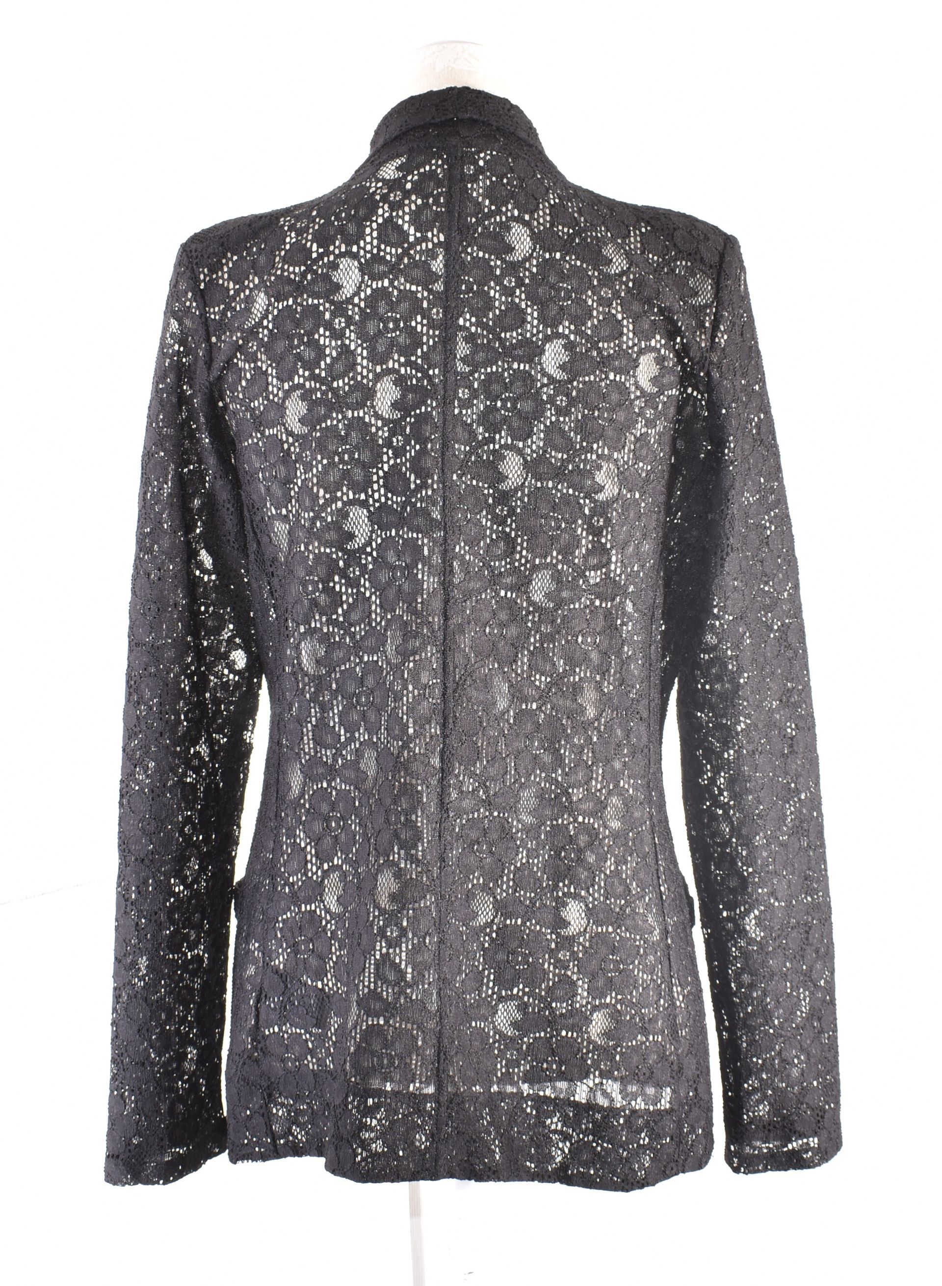 Retro Black Lace Box Jacket by NEXT