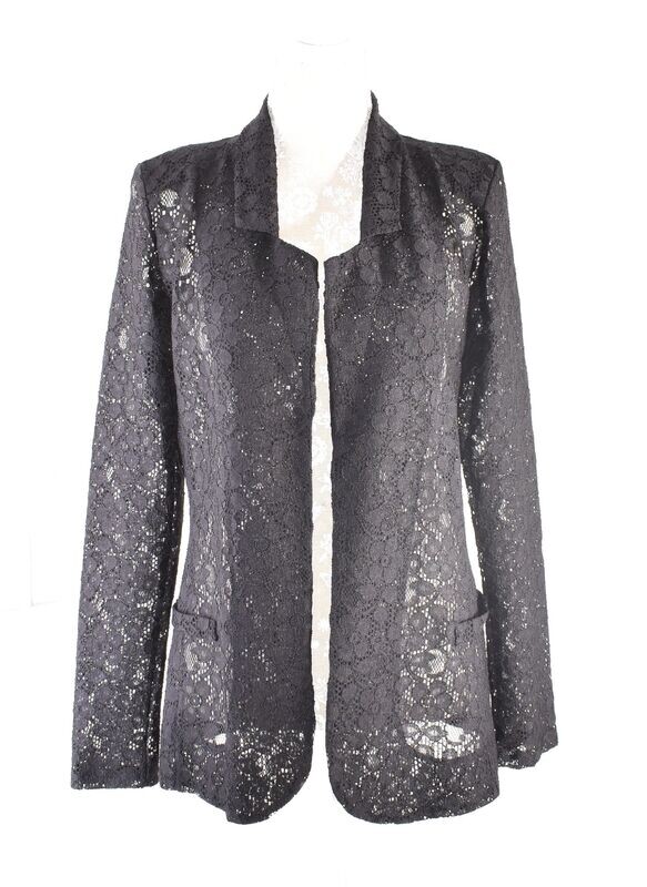 Retro Black Lace Box Jacket by NEXT