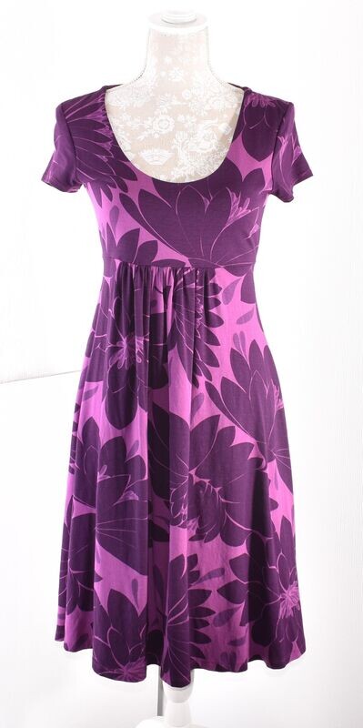 Retro Purple & Pink Floral Dress by WALLIS