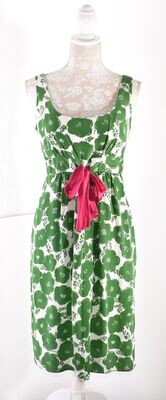 Pure Silk Green & White Floral Dress by NEXT