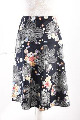 Retro Blue & Multicoloured Floral A-Line Skirt by NEXT