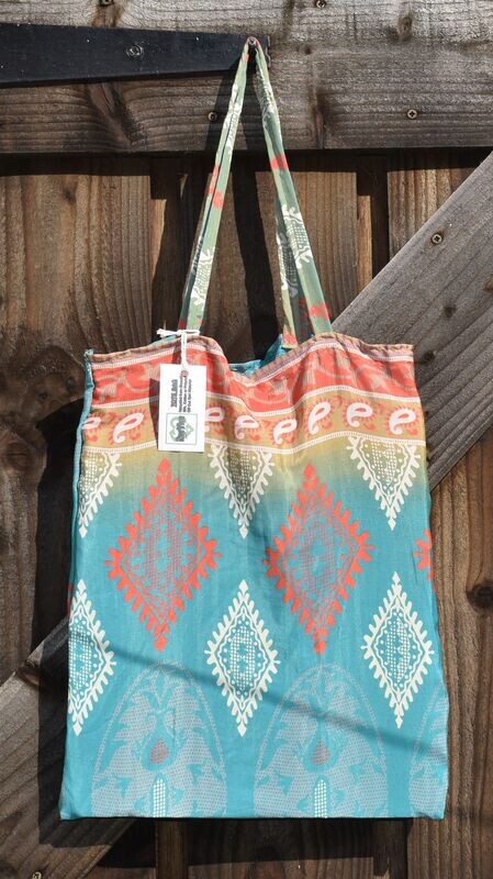 Upcycled Sari Material Tote Bag by REEVIVE Upcycled Sari Material Tote Bag by REEVIVE
