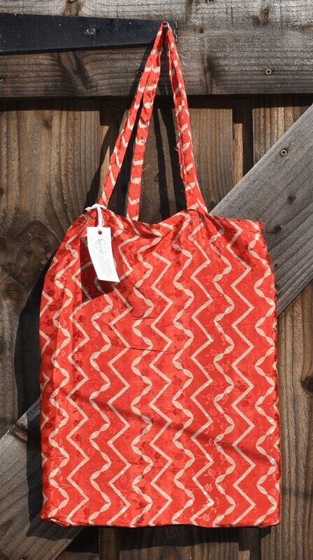 Upcycled Sari Material Tote Bag by REEVIVE Upcycled Sari Material Tote Bag by REEVIVE