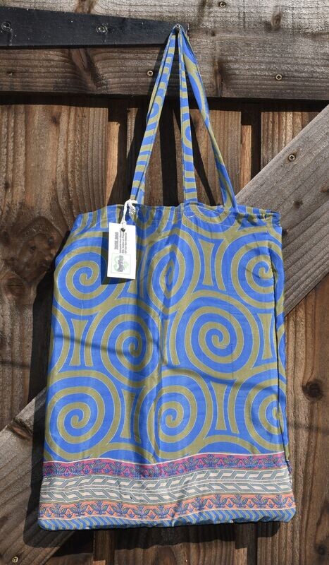 Upcycled Sari Material Tote Bag by REEVIVE Upcycled Sari Material Tote Bag by REEVIVE