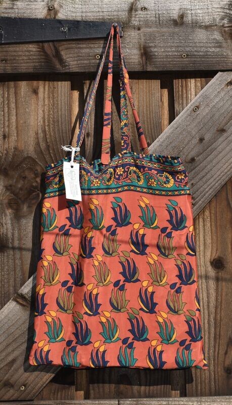 Upcycled Sari Material Tote Bag by REEVIVE Upcycled Sari Material Tote Bag by REEVIVE