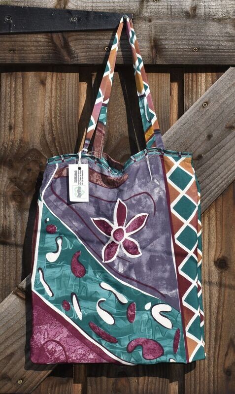 Upcycled Sari Material Tote Bag by REEVIVE Upcycled Sari Material Tote Bag by REEVIVE