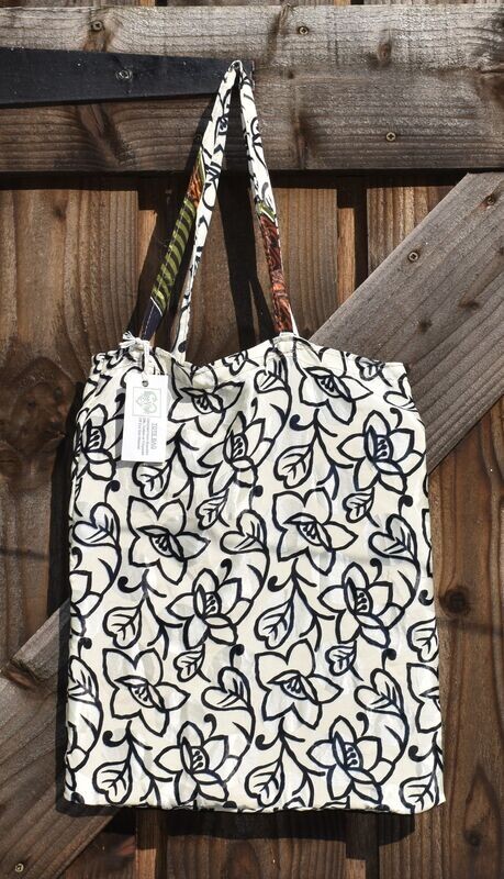 Upcycled Sari Material Tote Bag by REEVIVE Upcycled Sari Material Tote Bag by REEVIVE