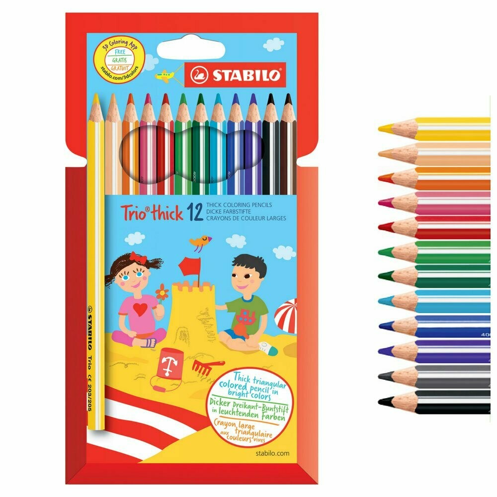 Lápiz de color STABILO trio trick