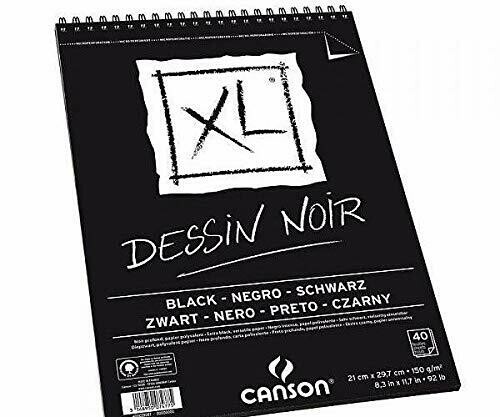 Bloc Dessin Noir Black XL CANSON A4