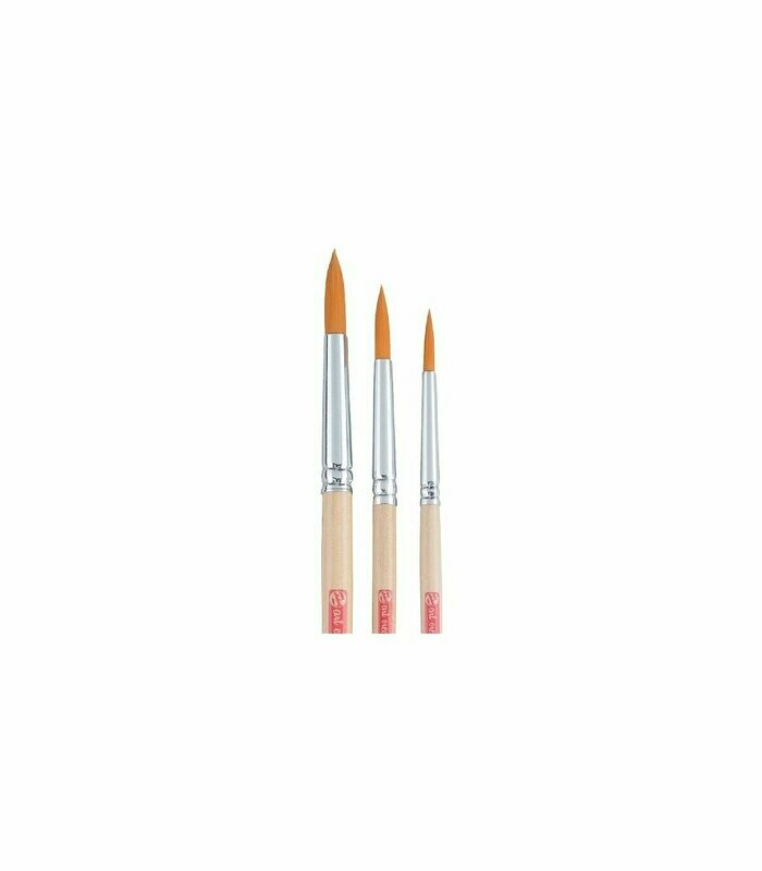 SET 3 pinceles planos Fibra toray Art Cration