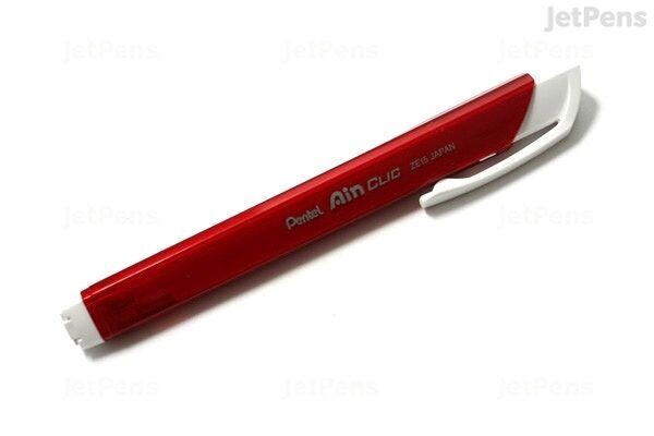 Goma lapiz pentel triangular rojo