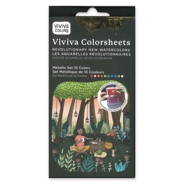 Tira pigmento viviva Colorsheets metalico 10 colores