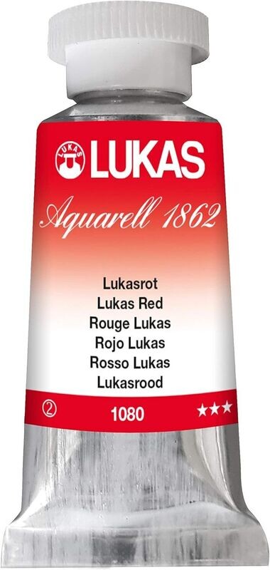 Acuarela Lukas 1862 24ml  S2 #Rojo Permanente