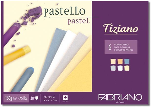 Bloc Tiziano pastel 6 colores   160gr A3
