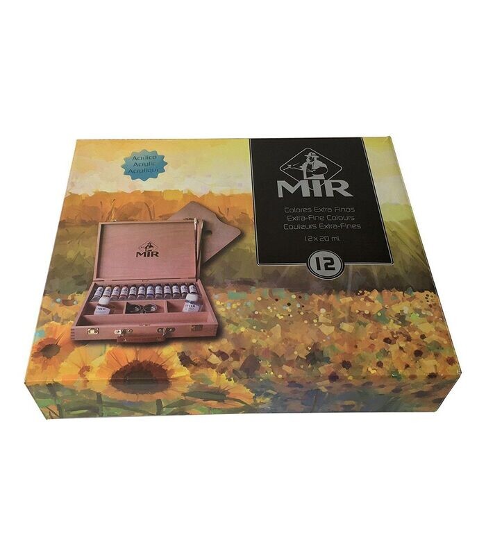 Set  Mir pinturas caja de madera