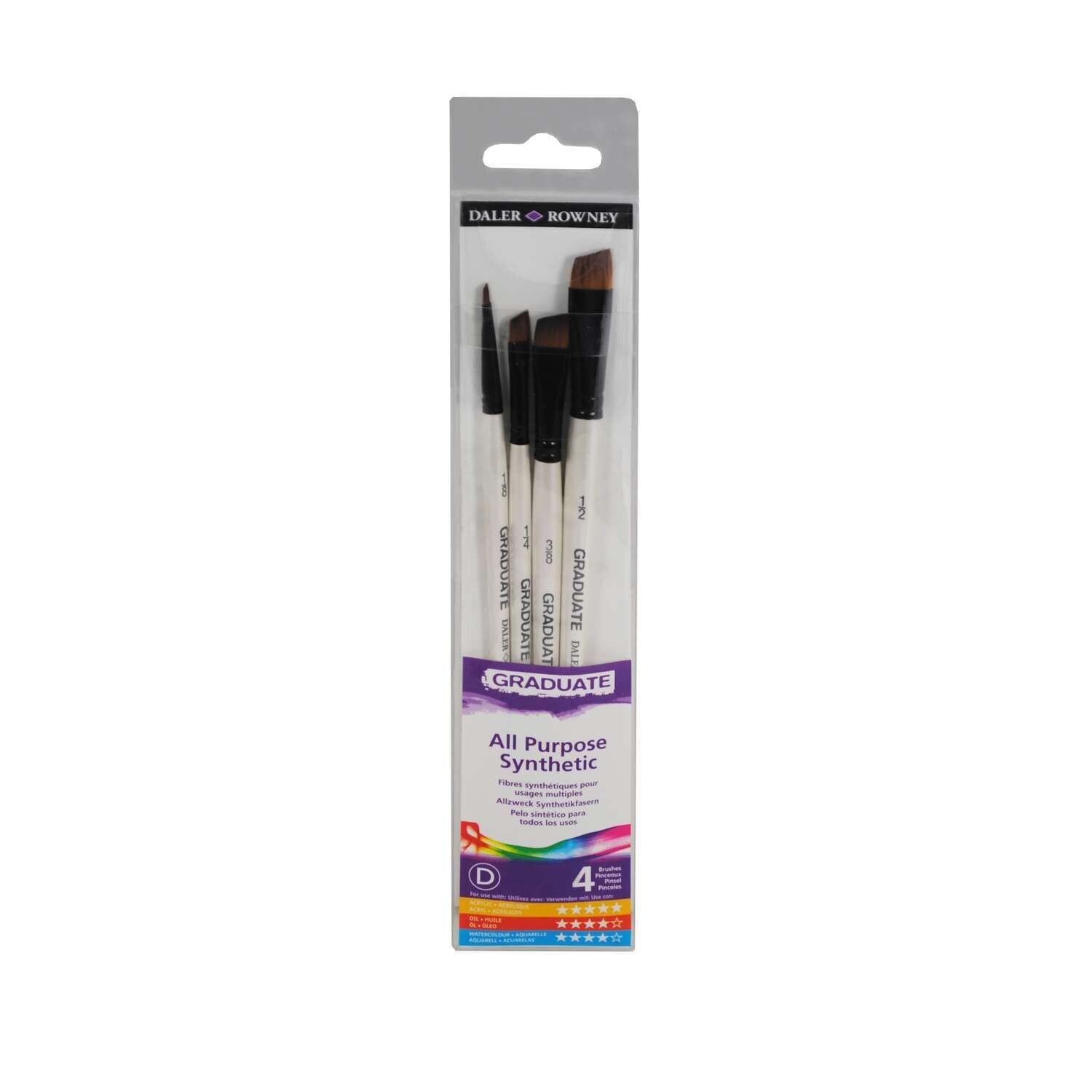 Pack 4 pinceles Graduate Daler Rowney