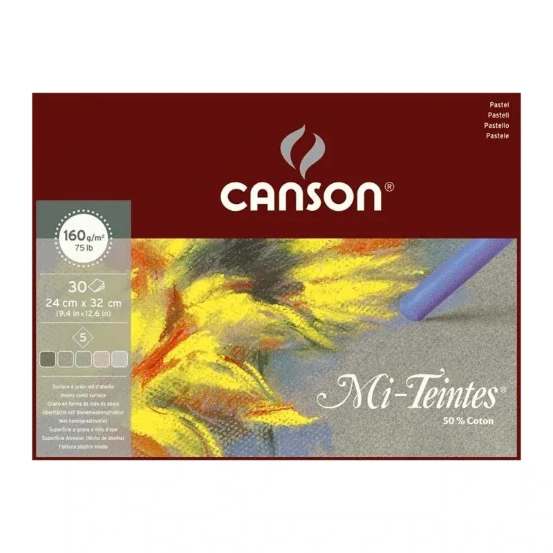 Bloc Canson Miteintes A4 color grises 160gr