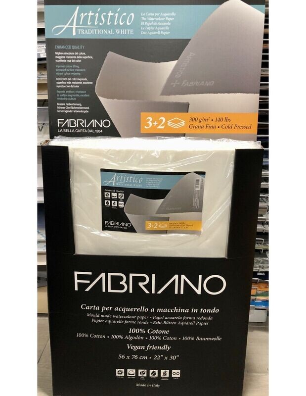 Hoja papel fabriano artistico 300gr  56x76