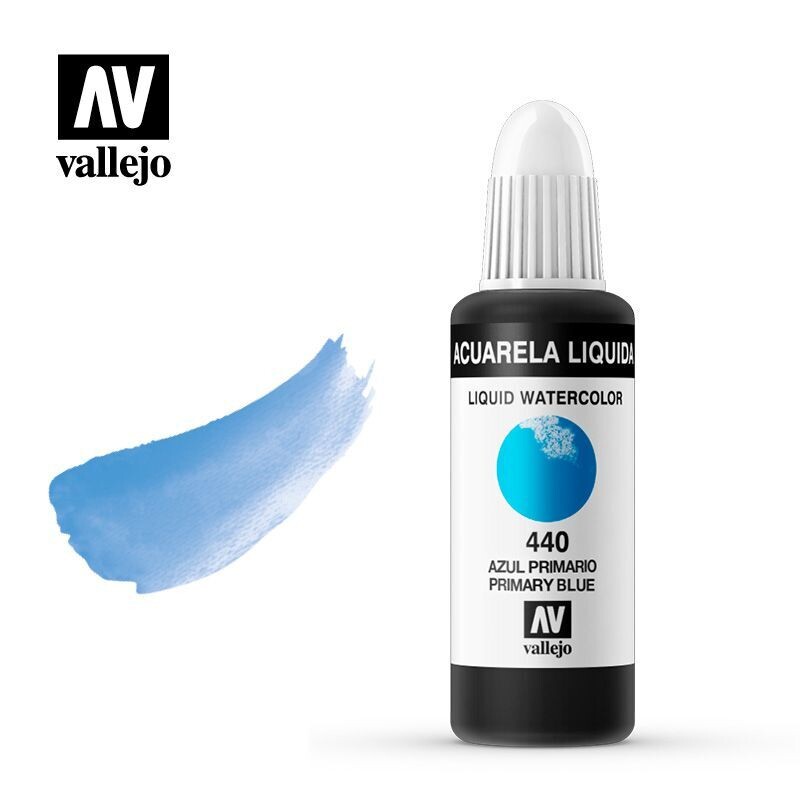 Acuarela líquida Vallejo #440 AZUL PRIMARIO