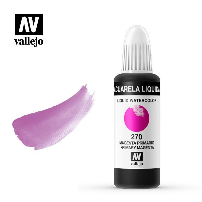 Acuarela líquida Vallejo #270 MAGENTA PRIMARIO