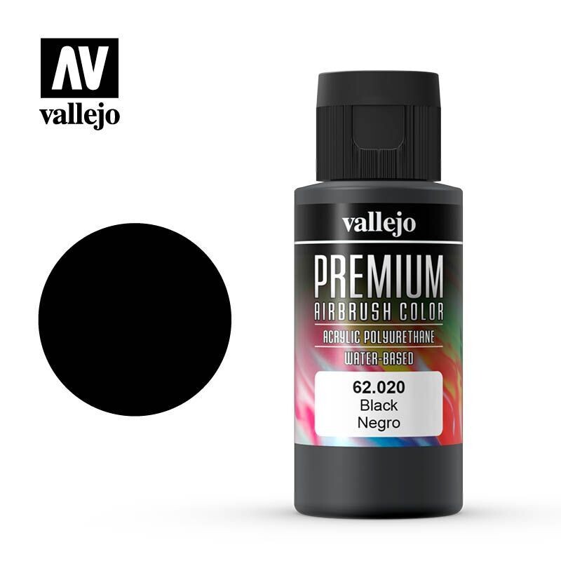 AIRBRUSH PREMIUM COLOR 62.020 NEGRO 60ML