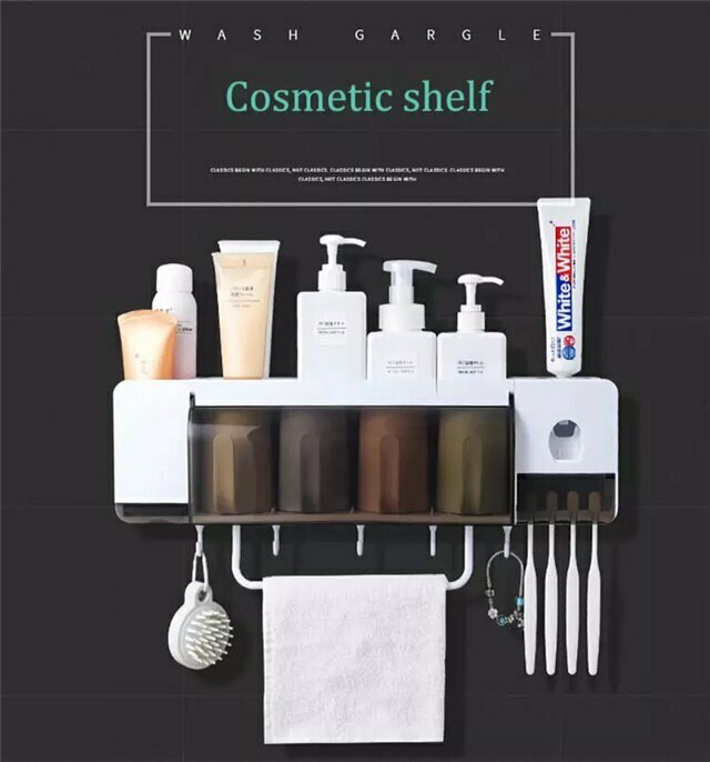 Multi-Functional Cosmetic Shelf