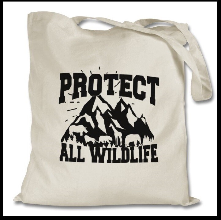 PROTECT ALL WILDLIFE TOTE BAG