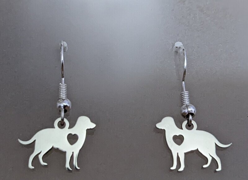 BEAUTIFUL ANIMAL LOVER 'DOG HEART' EARRINGS