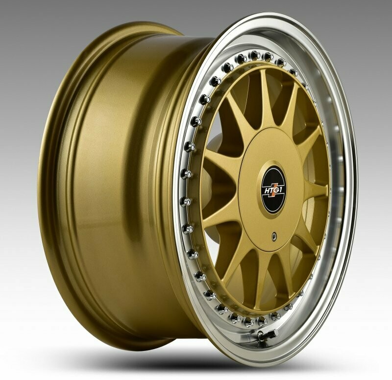 HTG 1 Felgen 7x16 ET25 LK4x100/4x108 in Gold HTG 1 Felgen 7x16 ET25 LK4x100/4x108 in Gold