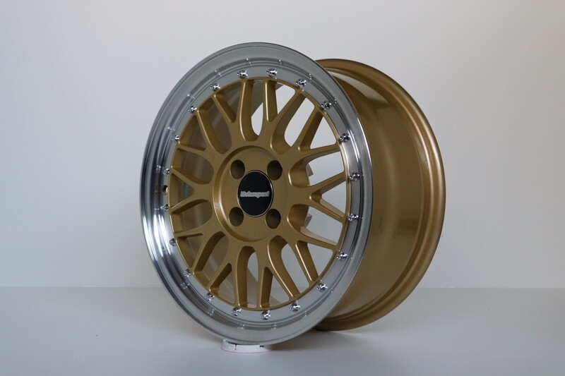 IB Le Mans Youngtimer 7x16 + 9x16 LK 4x100 in Gold IB Le Mans Youngtimer 7x16 + 9x16 LK 4x100 in Gold