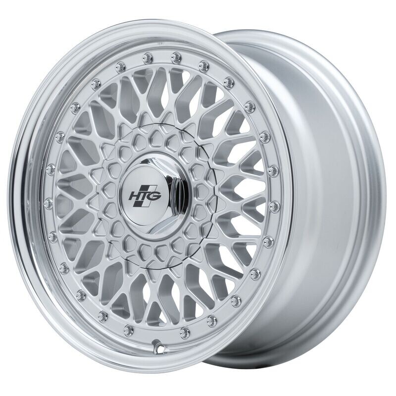 HTG RS Klassik Felgensatz 7x15 ET38 silber mit Edelstahlschrauben HTG RS Klassik Felgensatz 7x15 ET38 silber mit Edelstahlschrauben